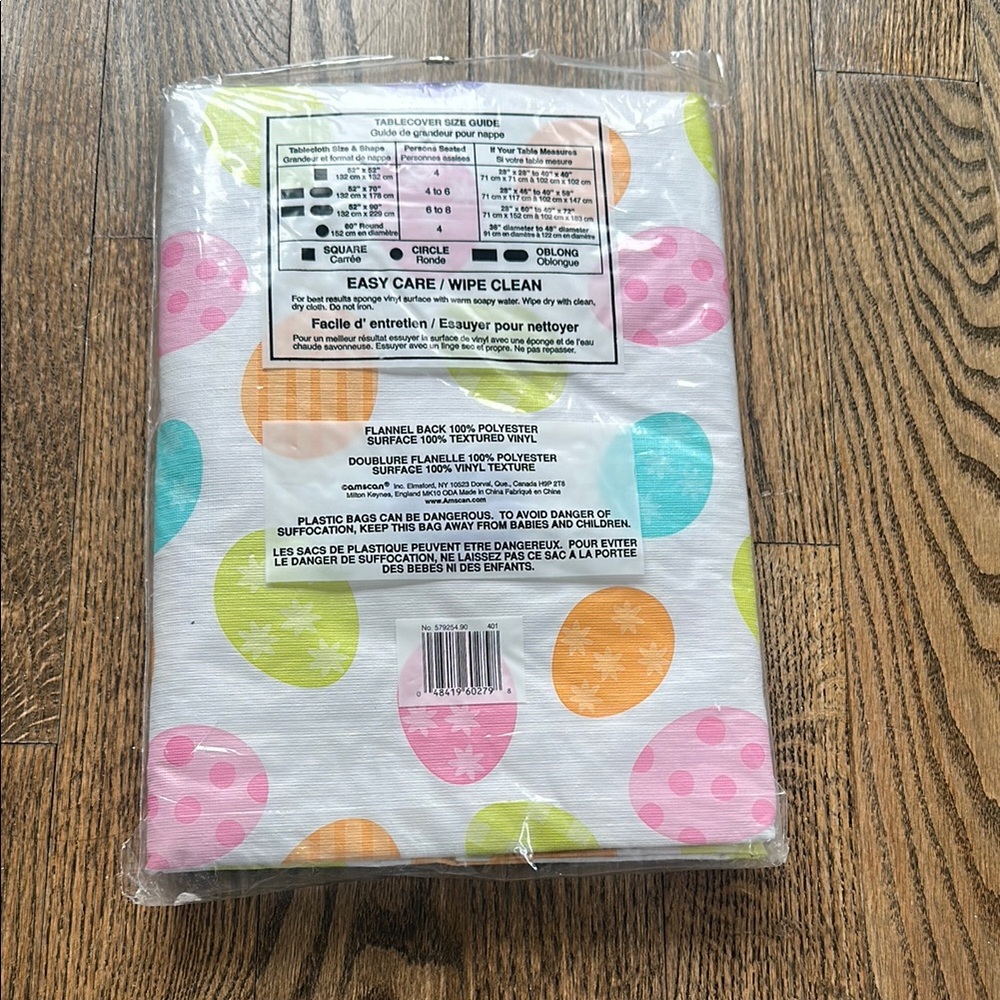 Colorful Egg Pattern Tablecloth - Picture 2 of 3